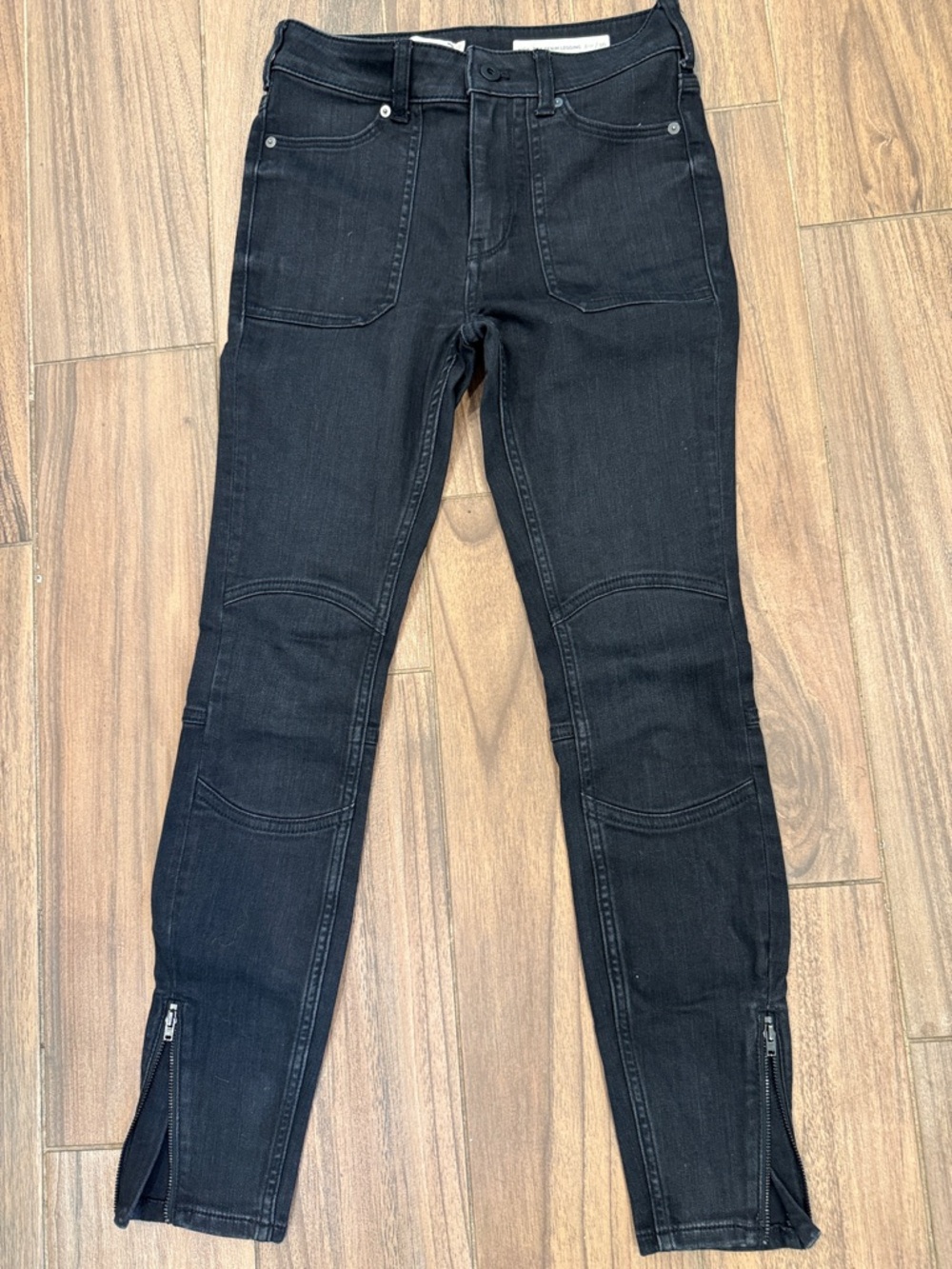 Anthropology-Pilcro and the Letterpress Jeans. Waist 14”. Rise 9.5”. Inseam 27
